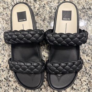 Dolce Vita Black Braided Sandals